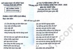Đề thi và đáp án vào lớp 10 năm 2025 môn Văn tại Đà Nẵng