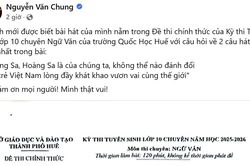 Lời ca khúc của nhạc sĩ Nguyễn Văn Chung vào đề thi Ngữ văn lớp 10 chuyên Quốc Học Huế