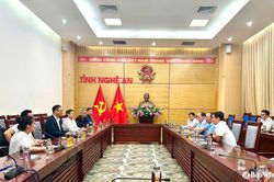 Hiệp hội doanh nghiệp Tô Châu (Trung Quốc) khảo sát môi trường đầu tư tại Nghệ An