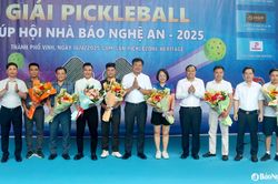 Khai mạc Giải Pickleball Cúp Hội Nhà báo Nghệ An 2025