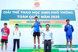 Giải Thể thao học sinh phổ thông năm 2025: Đoàn học sinh Ninh Bình giành vị trí thứ 3 môn Điền kinh
