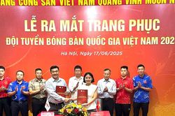 Ra mắt trang phục thi đấu Đội tuyển Bóng bàn Quốc gia Việt Nam 2025