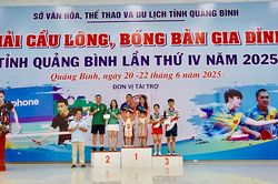Bế mạc giải cầu lông, bóng bàn gia đình tỉnh Quảng Bình