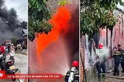 Cháy lớn tại một cửa hàng chăn ga, gối đệm ở Hải Phòng