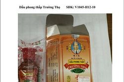 Cảnh báo người dân không sử dụng, kinh doanh thuốc giả Dầu phong thấp Trường Thọ