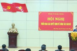 Hội nghị thông báo về công tác cán bộ các phường mới TP.Gia Nghĩa