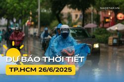 Thời tiết TP.HCM và Nam Bộ hôm nay (26/6)