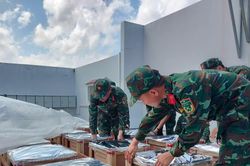Cận cảnh trận địa pháo hoa mừng hợp nhất Cà Mau - Bạc Liêu tối nay