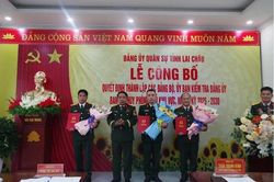 Công bố quyết định thành lập các Đảng bộ, Ủy ban Kiểm tra Đảng ủy Ban Chỉ huy phòng thủ khu vực