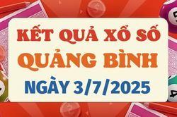 Kết quả xổ số Quảng Bình hôm nay 3/7/2025 - XSQB 3/7
