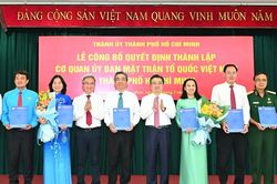 Công bố danh sách lãnh đạo Ủy ban MTTQ Việt Nam TP.HCM