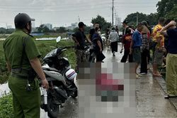 Công an xã Đại Thanh bảo vệ hiện trường vụ người tử vong nghi do sét đánh