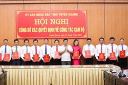 Tuyên Quang công bố quyết định bổ nhiệm lãnh đạo các sở sau sáp nhập