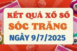 Kết quả xổ số Sóc Trăng hôm nay 9/7/2025 - XSST 9/7