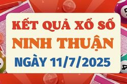 Kết quả xổ số Ninh Thuận hôm nay 11/7/2025 - XSNT 11/7