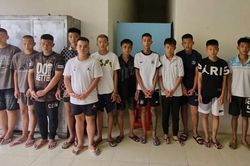 Tạm giữ 14 đối tượng vô cớ chém người đi đường ở Thanh Hóa