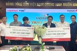 Hai khách hàng không đeo mặt nạ nhận giải Vietlott hơn chục tỷ đồng