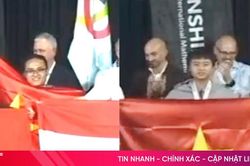 Khoảnh khắc 2 học sinh quê Hà Tĩnh nhận HCV Olympic Toán quốc tế