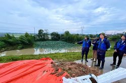 Hà Nội: Đê hữu Cầu sạt trượt do bão, địa phương khẩn cấp phân luồng giao thông