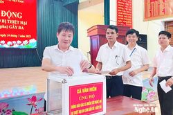 Tính đến trưa ngày 26/7: Hơn 50.000 tổ chức, cá nhân ủng hộ hơn 38,5 tỷ đồng, giúp đỡ người dân bị thiệt hại do mưa lũ