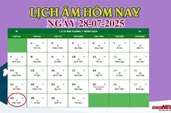 Lịch âm 28/7 - Âm lịch hôm nay 28/7 chính xác nhất - lịch vạn niên 28/7/2025
