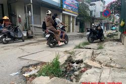 'Bẫy' nguy hiểm gần ngã tư đường Thọ Hạc và Lý Nhân Tông