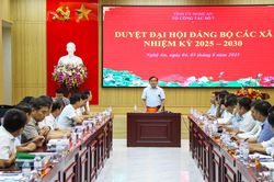 Trưởng Ban Tuyên giáo và Dân vận Tỉnh ủy Nghệ An chủ trì duyệt Đại hội Đảng bộ các xã Mường Lống, Nậm Cắn, Chiêu Lưu