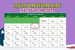 Lịch âm 7/8 - Âm lịch hôm nay 7/8 chính xác nhất - lịch vạn niên 7/8/2025