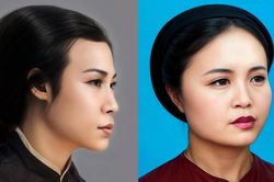 Trao tặng di ảnh phục dựng màu 4 nữ anh hùng, liệt sĩ Công an nhân dân