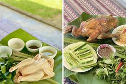Gà nướng lá chè - món ăn độc đáo của trung du xứ Nghệ