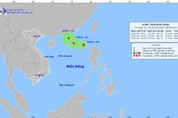 Xuất hiện áp thấp nhiệt đới trên Biển Đông