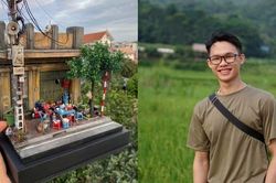 Bỏ việc lương 30 triệu, chàng trai 9X miệt mài làm mô hình phố cổ Hà Nội tí hon gây sốt MXH
