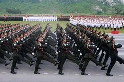 Hợp luyện lần 3: Bước chân hào hùng của các khối chiến sĩ