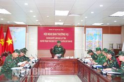 Bộ CHQS tỉnh Ninh Bình diễn tập chỉ huy cơ quan 1 bên 1 cấp trên bản đồ