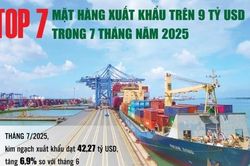 Infographics: Top 7 nhóm hàng xuất khẩu lớn nhất trong 7 tháng năm 2025