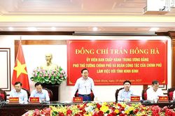 Phó Thủ tướng Chính phủ Trần Hồng Hà làm việc với tỉnh Ninh Bình