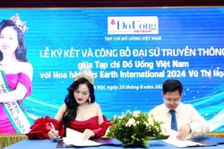 Hoa hậu Mrs Earth International 2024 Vũ Thị Hoa làm Đại sứ Truyền thông của Tạp chí Đồ Uống Việt Nam