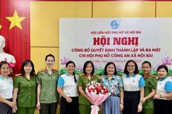 Hà Nội: ra mắt Chi hội Phụ nữ Công an xã Nội Bài