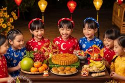 Cách bày mâm cỗ Trung thu cho bé vừa đơn giản lại tròn vị sum vầy