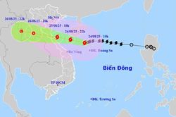 Tin mới nhất về bão số 5: Giật cấp 15, cách Nghệ An và Hà Tĩnh gần 600km
