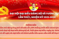 Xã Tương Dương điều chỉnh lịch tổ chức Đại hội Đảng bộ để ứng phó với bão số 5