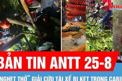 Bản tin ANTT 25-8: 'Nghẹt thở' giải cứu tài xế bị tai nạn; Xử lý hành vi gây rối Tổng hợp luyện A80