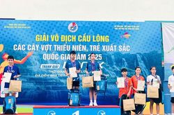 Bắc Ninh đoạt 14 huy chương tại Giải cầu lông trẻ xuất sắc toàn quốc
