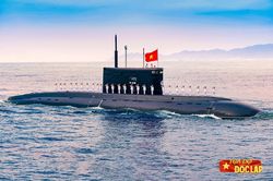 Cận cảnh tàu ngầm Kilo, tàu hộ vệ tên lửa diễu binh trên biển