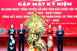 Phó Chủ tịch Quốc hội Nguyễn Thị Thanh dự gặp mặt kỷ niệm 80 năm Ngày Tổng tuyển cử đầu tiên bầu Quốc hội Việt Nam tại Bắc Ninh