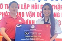 TP Hồ Chí Minh: Một học sinh ủng hộ nhân dân Cuba 10 triệu đồng từ tiền tiết kiệm cá nhân