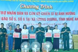 Ban Thanh niên Quân đội và các đơn vị đồng hành trao quà hỗ trợ người dân khó khăn Nghệ An