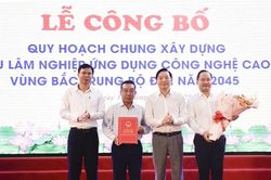 Công bố Quy hoạch chung xây dựng Khu lâm nghiệp ứng dụng công nghệ cao vùng Bắc Trung Bộ đến năm 2045