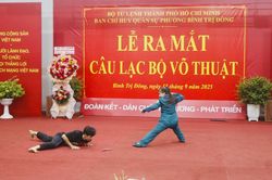 Lực lượng vũ trang phường Bình Trị Đông ra mắt câu lạc bộ võ thuật