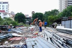 Bắt đầu cưỡng chế thu hồi đất dự án xây dựng đường Đặng Thai Mai
